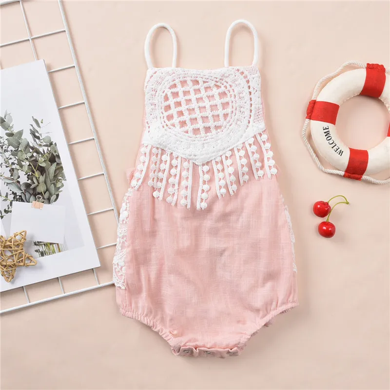 

Baby Romper Bodysuit Newborns Baby Girl Clothes Jumpsuit For Toddler Sleeveless Tassel Romper Ropa Bebe