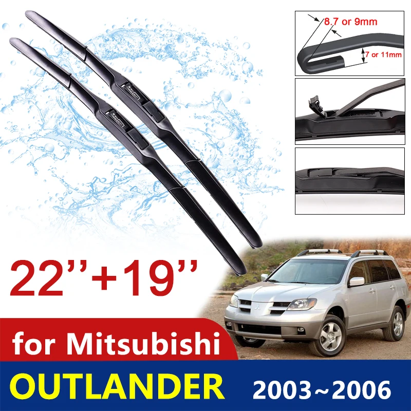

Car Wiper Blade Windshield for Mitsubishi Outlander 2003 2004 2005 2006 MK1 Front Windscreen Wipers Car Accessories Stickers