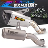 slip for kawasaki z900 2017 2018 2019 2020 2021 motorcycle exhaust muffler middle link pipeconnect motorcycle exhaust