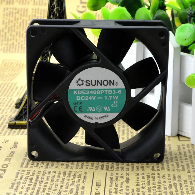 

New original 8025 24V inverter cooling fan KDE2408PTB3-6 8CM