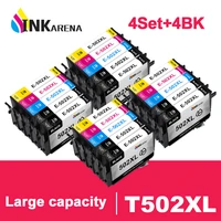inkarena t502xl 502 502xl full ink cartridge with chip compatible for epson xp5100 xp5105 wf2860 wf2865 printers