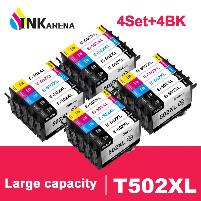 INKARENA T502XL 502 502XL полный картридж с чипом совместимый для epson XP5100 xp5105 WF2860 WF2865