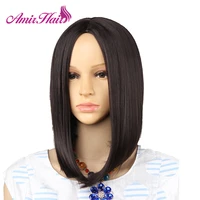 amir synthetic straight bob wig black wigs for women medium length hair orange wig red cosplay hair
