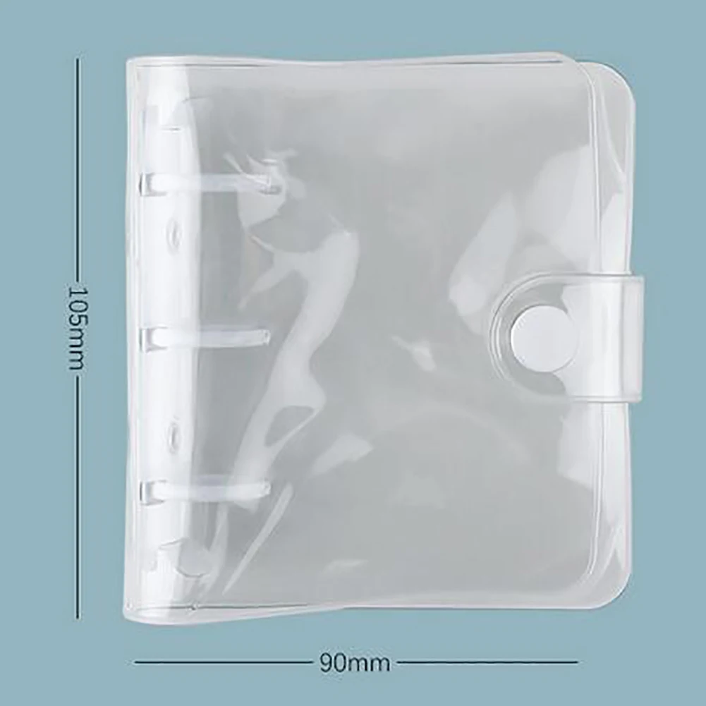 Прозрачные цветные пластиковые 3 Кольца Мини Свободные листья ручная книга