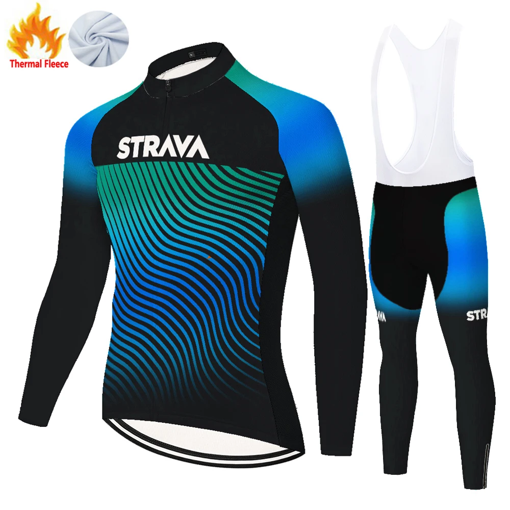 

Strava Winter Thermal Fleece Invierno Ciclista Chaqueta Equipos Ropa Hombre Fietskleding Heren Roupa Ciclismo Masculino