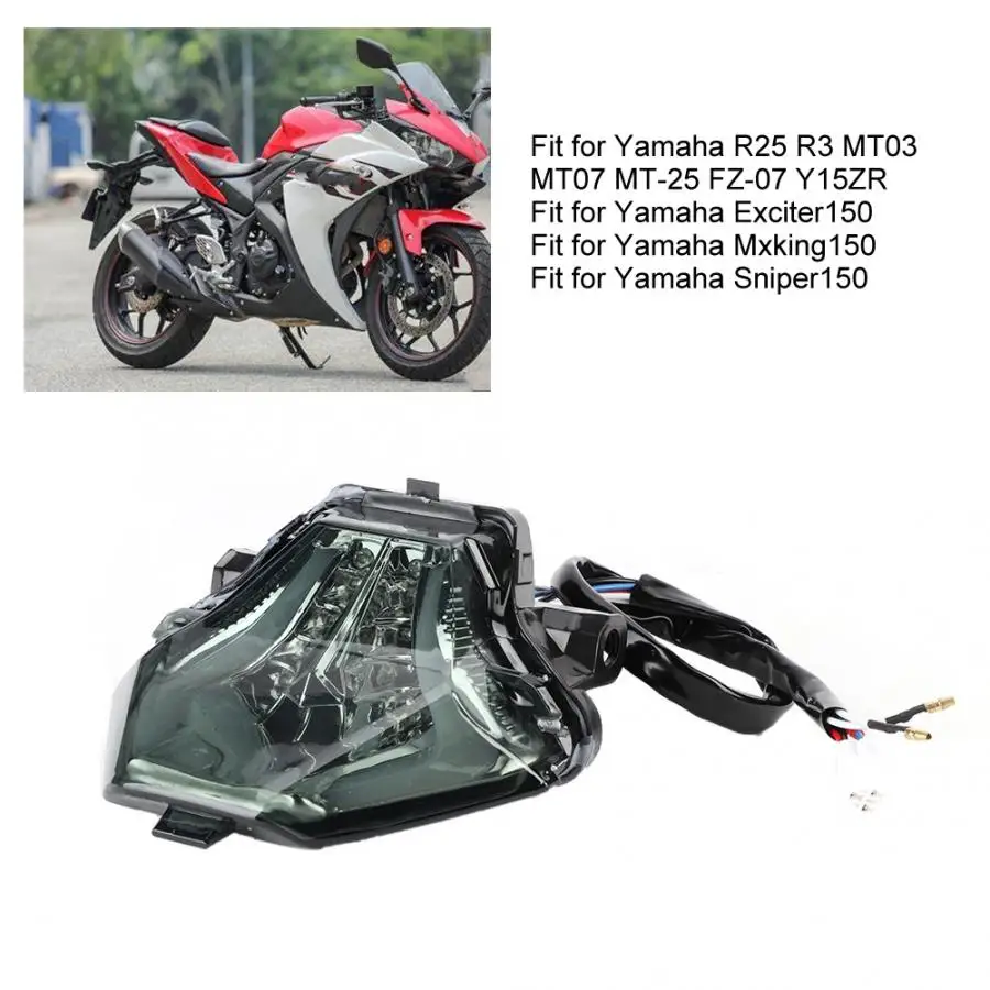 Мотоцикл задний светодиодный фонарь сигнала поворота сборки лампы красный свет