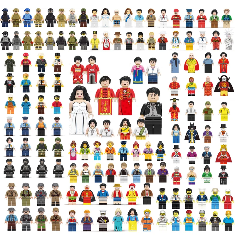 100 шт. военный спецназ город профессиональная фигура Модель Сборка строительные