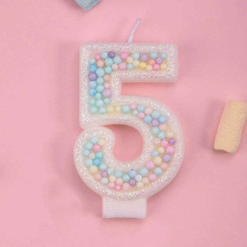 

Macarons Birthday Cake Number Candle Toppers Children Day Baby Fave Gifts Wedding Party Cupcake Dessert Pink Baking Decorations
