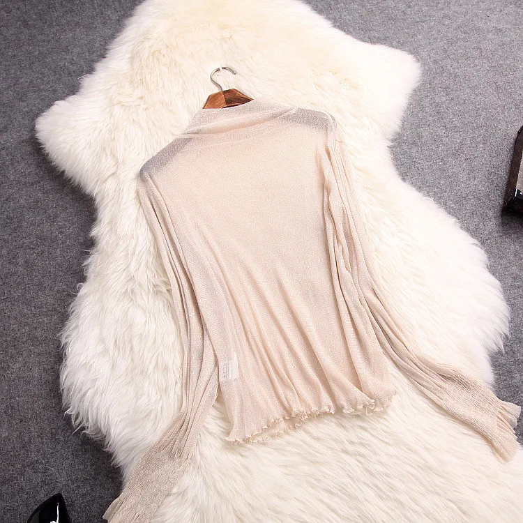 Комплект из двух предметов Женский элегантный прозрачные рукава-фонарики Топ с