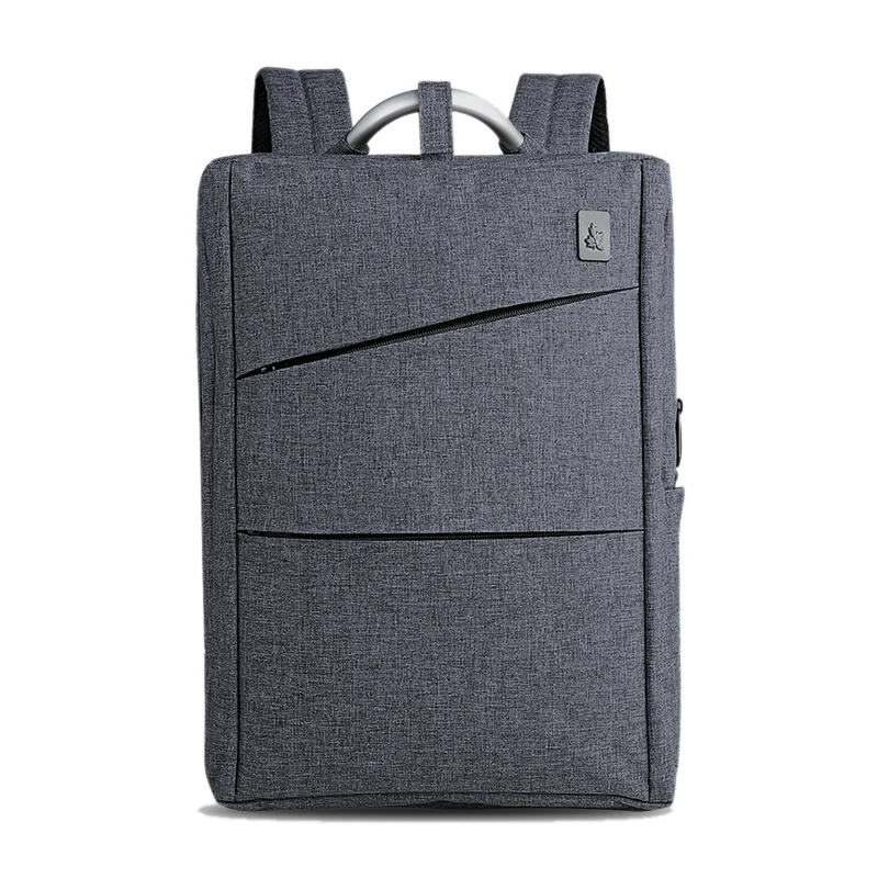 Blue Grey Мужской рюкзак в деловом стиле 1" Дорожная сумка для ноутбука водостойкий минимализм высокое качество емкости Противоугонный школьный коллаж стиль - Цвет: Blue Grey