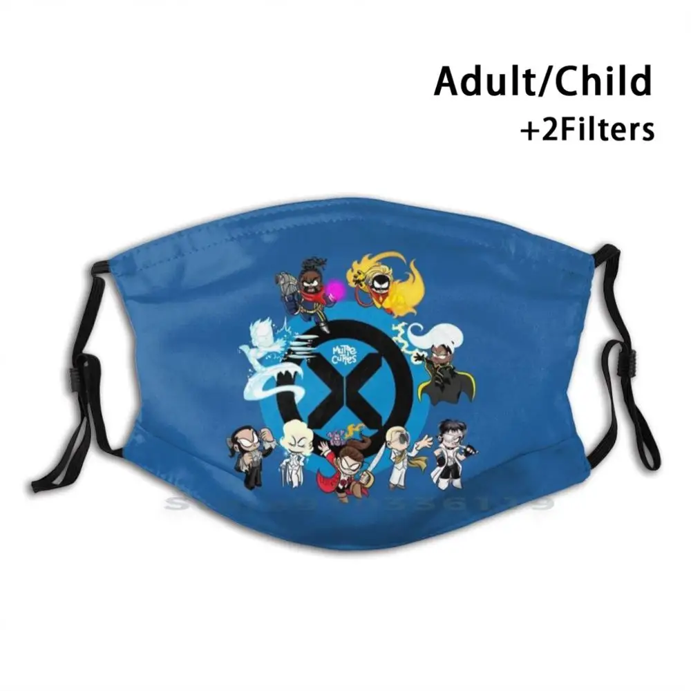 

Синий Xcuties многоразовые рот маска для лица с фильтры для милашек, Mutiecuties синий Чибис очаровательны