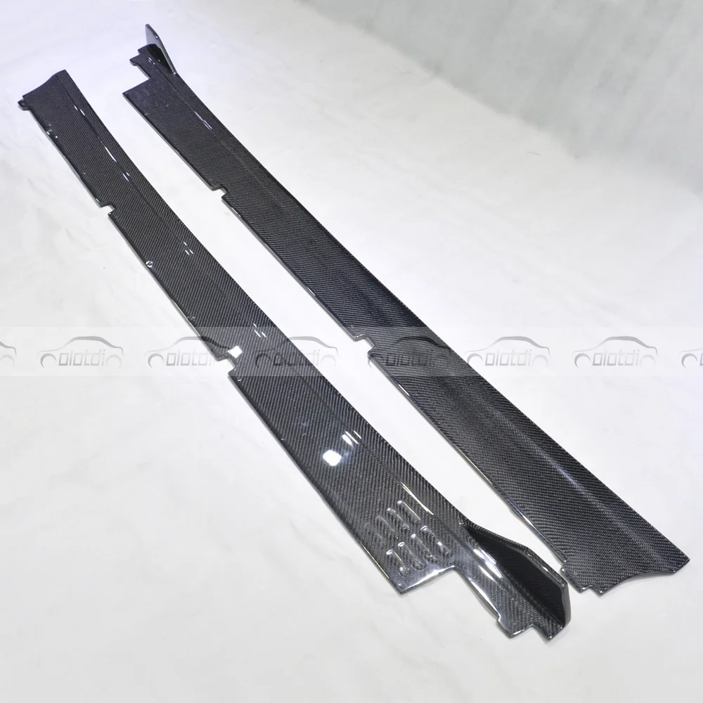 Автомобильный стайлинг боковые юбки из настоящего углеродного волокна