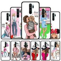 hot mom baby girl silicone cover for xiaomi redmi 10 9t 9 9c 9a 9at 9i 8 8a 7 6 pro 7a 6a 5 5a 4x s2 plus phone case
