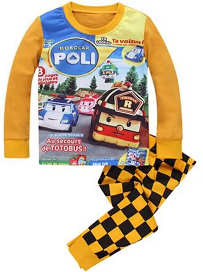 Детская одежда для маленьких мальчиков сна пижамы с рисунками из мультфильмов