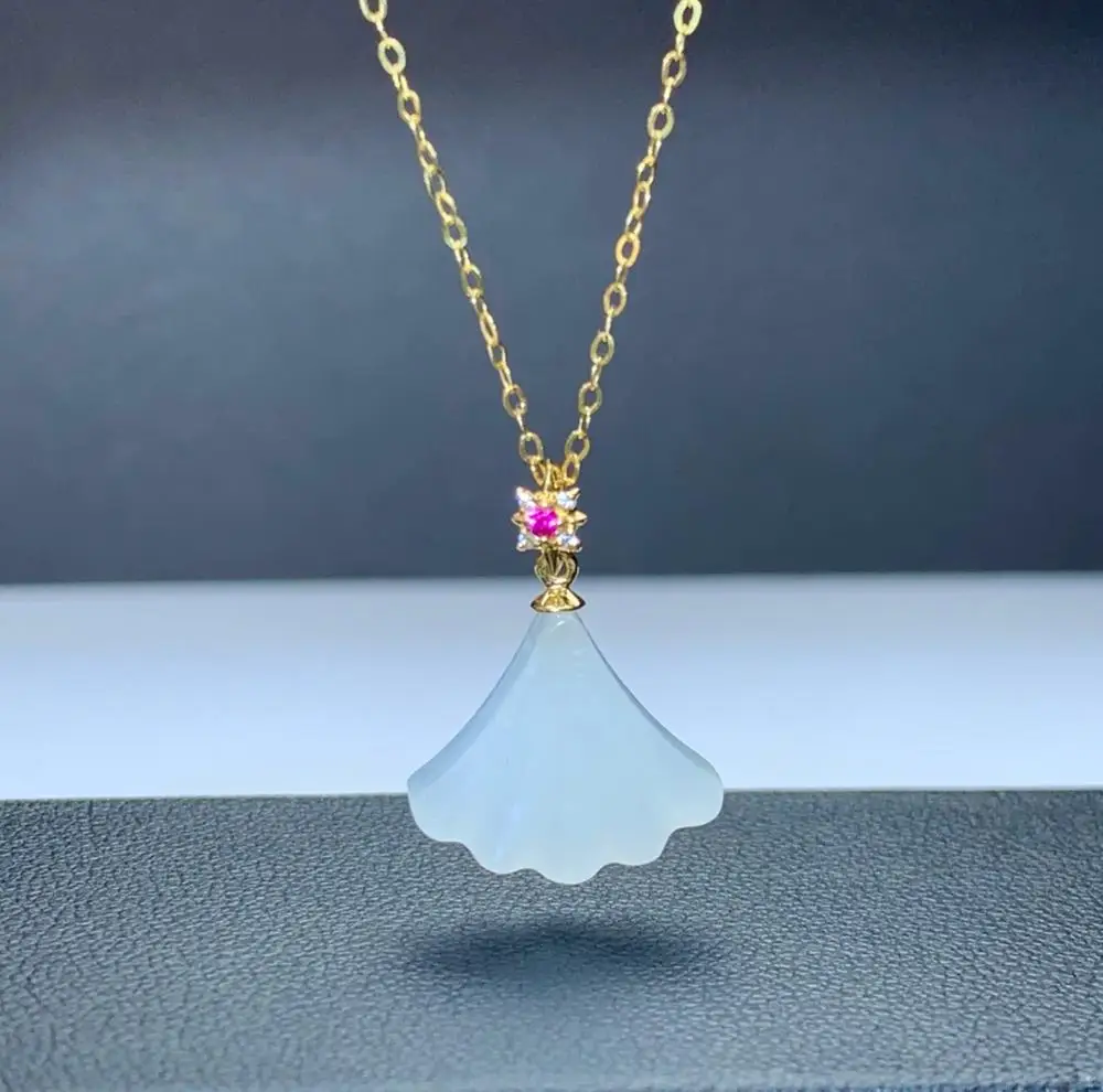 SHILOVEM 18k желтое золото Настоящая Натуральная белая яшма подвески Рождественский