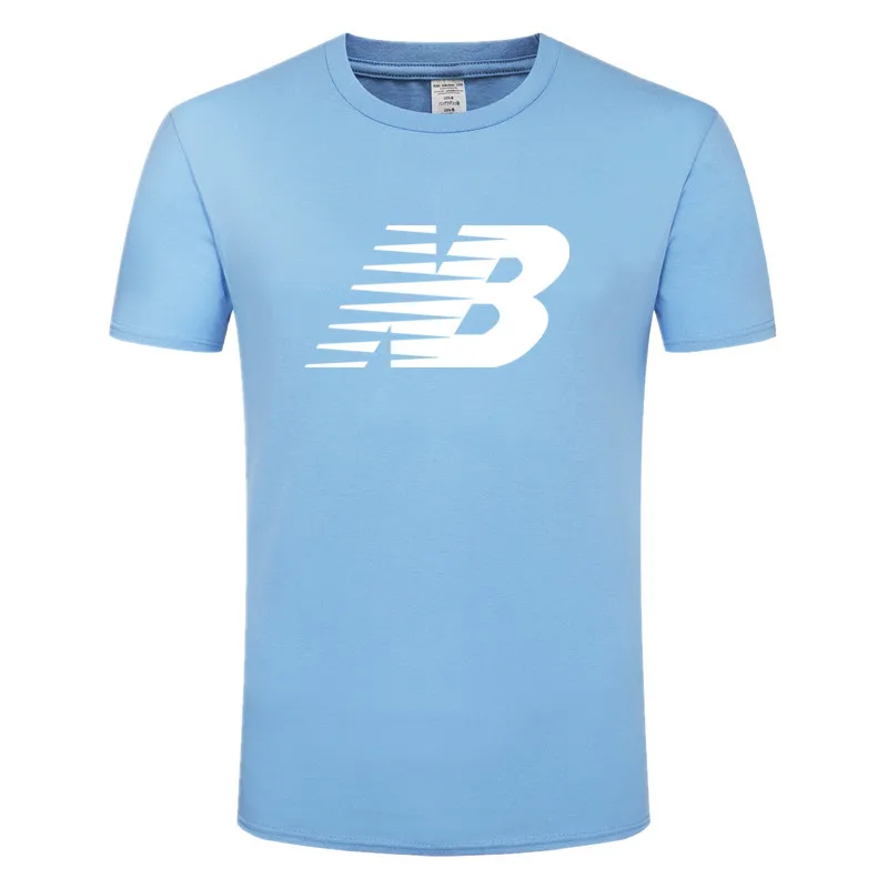 

2021 brand 100% cotton short-sleeved T-shirt sports men's running T-shirt fitness sportswear sports men's compression sportswear