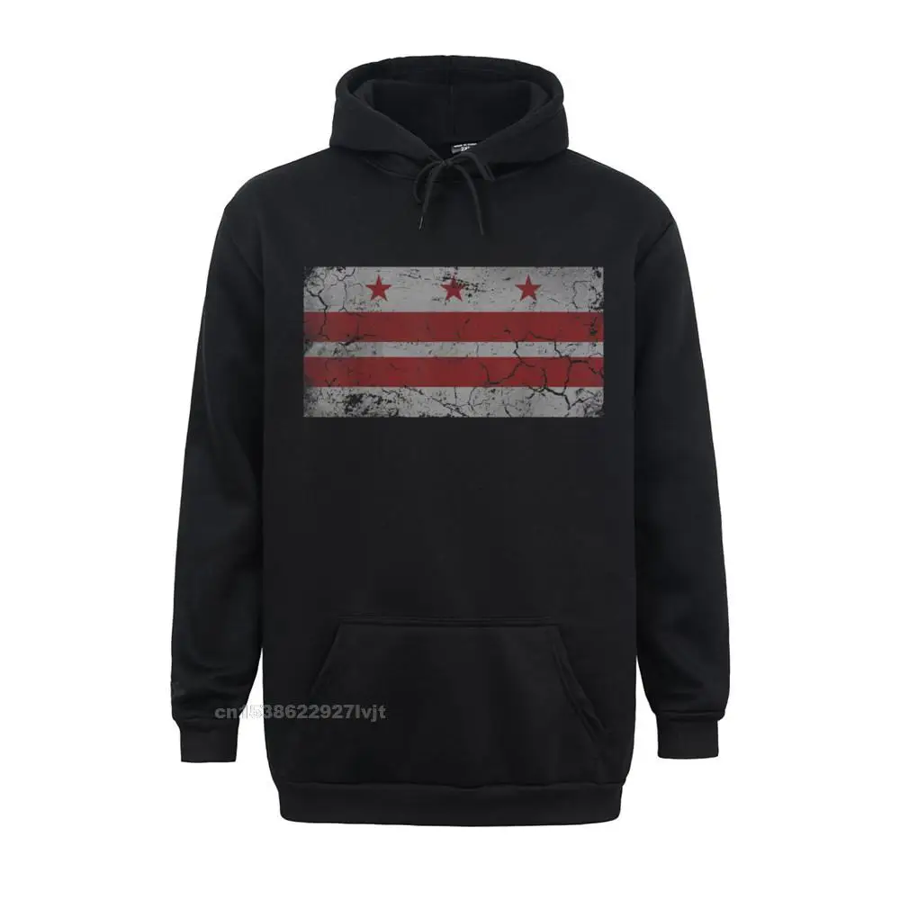 Retro Patriotic Flag Of Washington D.C. Hoodie Hoodie Comfortable Streetwear For Men Cotton Hoodies Leisure Coupons