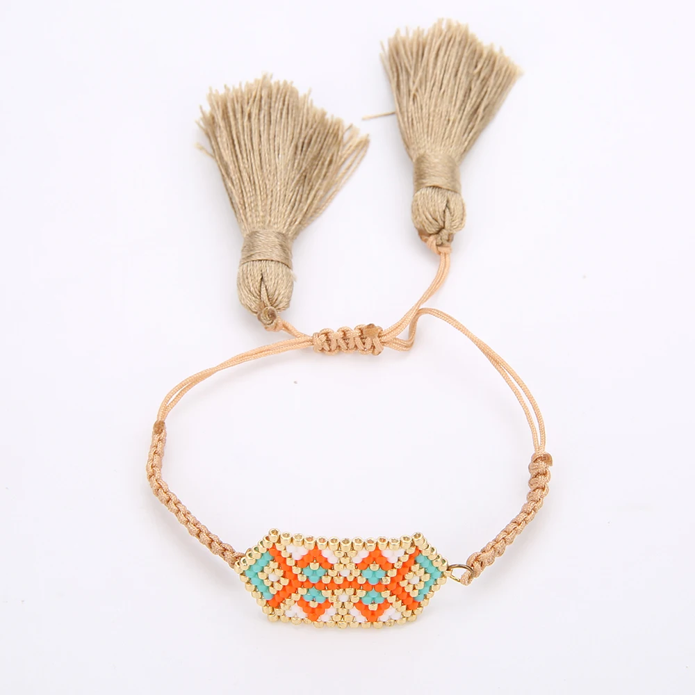 

SHINUSBOHO Women pulseras MIYUKI Bracelets for Men Fashion Multi Layer Jewelry Knotted Tassel Delica Bracelets Bangels