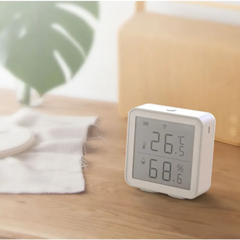 

Датчик температуры и влажности Smart Life с Wi-Fi, комнатный гигрометр, термометр с ЖК-дисплеем, поддержка Alexa Google Home