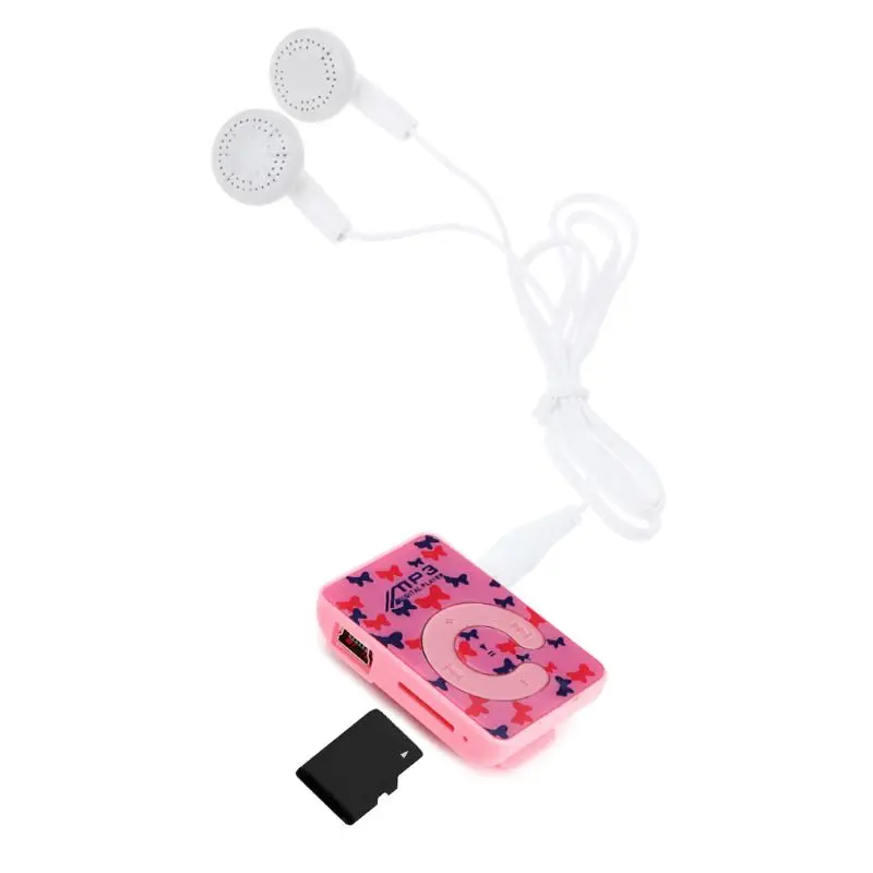 Мини клипса точка круг шаблон музыкальный mp3 плеер Поддержка TF карты + мини USB