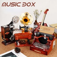 classical music box home decor cafe wedding atmosphere wine cabinet ornaments unisex creative gift guitar typewriter modeling