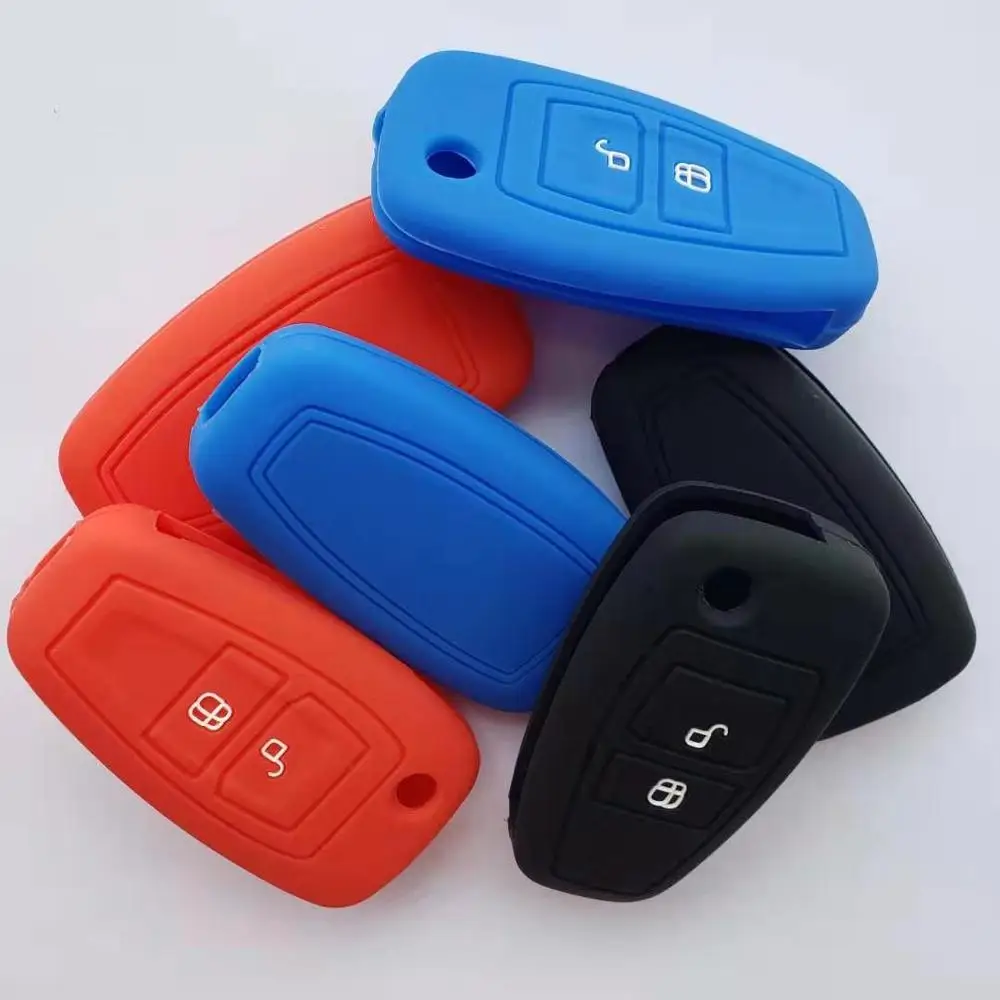 Сменный силиконовый чехол для ключа Ford 2 откидной Чехол управления Escape Fusion Kuga Fiesta