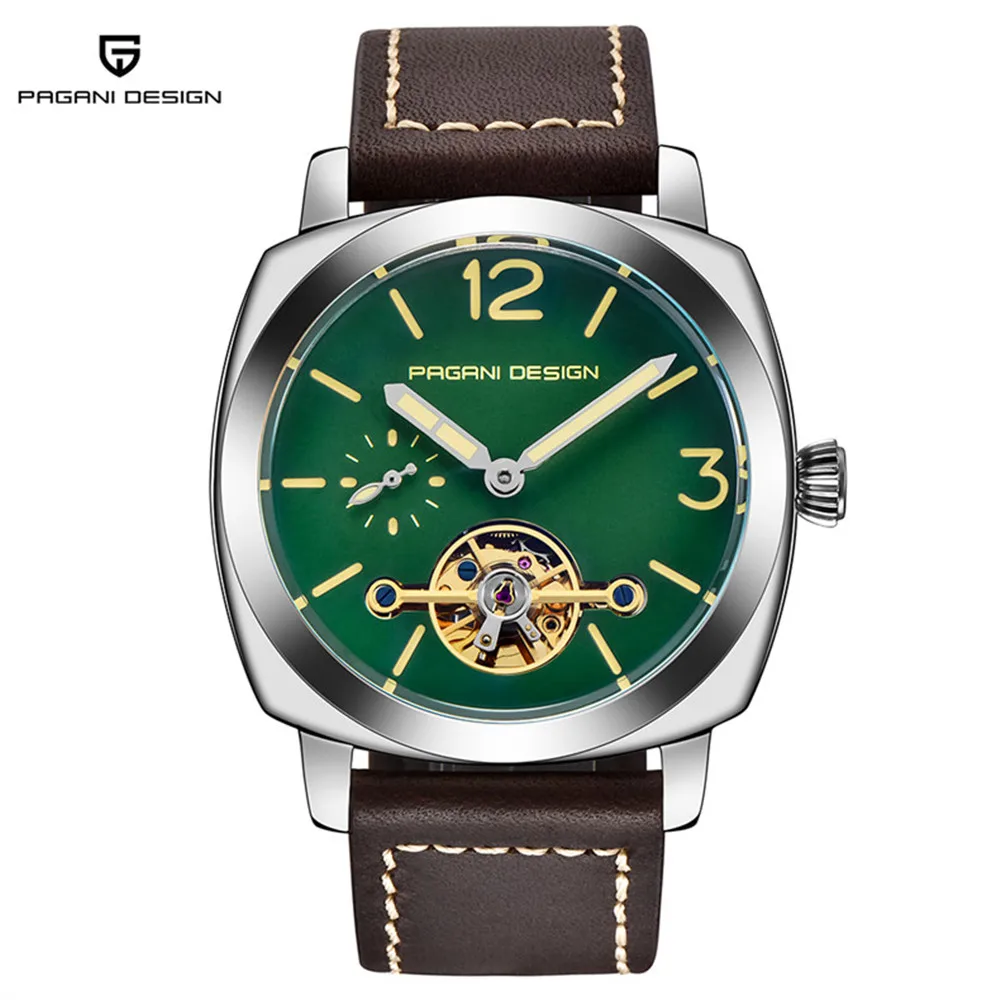 2021 New Pagani Design Men's Automatic Mechanical Watch Fashion Leisure Sports Watch Men's Leather Waterproof Clock Reloj Hombre