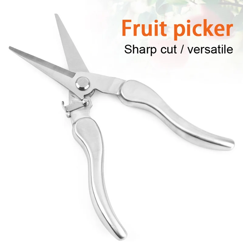 

Bypass Pruning Shears Professional Sharp Multi-Purpose Stainless Steel Hand Pruner Scissors For Garden Lawn LC
