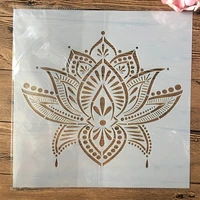 3030cm big mandala lotus buddhism diy layering stencils painting scrapbook coloring embossing album decorative template