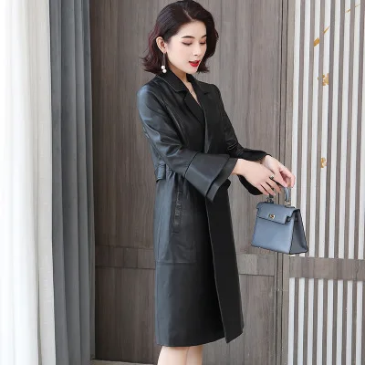 MESHARE Women Spring Genuine Real Sheep Leather Jacket R18