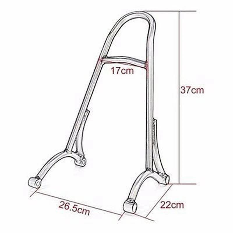 

Motorcycle Black Rear Passenger Backrest Bar for Sportster XL883 1200 48 2004-2013