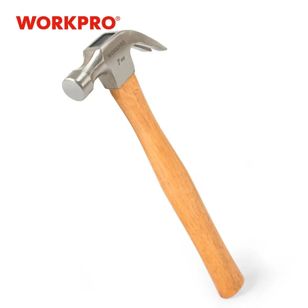Бесплатная доставка изогнутый молоток WORKPRO 7 унций с деревянной ручкой|hammer