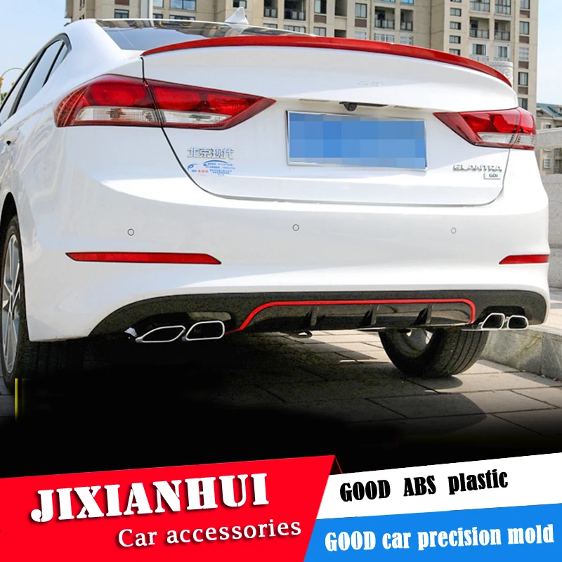 Защитный диффузор для заднего бампера Hyundai Elantra ABS 2016 2018 комплект кузова бампер
