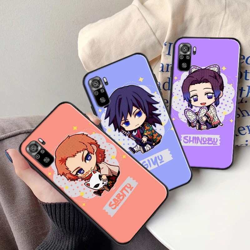 

Cartoon Japan Anime Demon Slayer Phone Case For Xiaomi Redmi 9 9i 9AT 9T 9A 9C 10X 4G Note 10 10T 5G 10S Kimetsu No Yaiba Cover