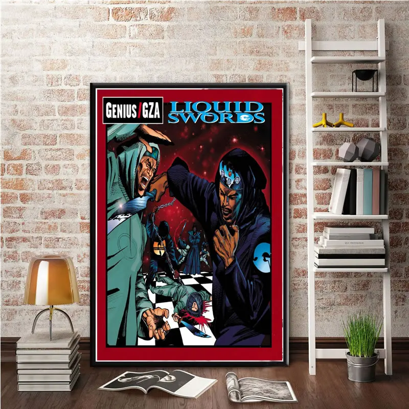 Пользовательские Wu-Tang Clan Gza жидкие мечи Рэппер музыкальная группа звезды постер и