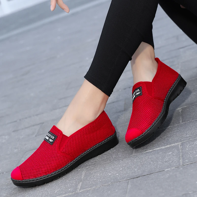 Tenis Feminino Women Breathable Flat Shoes Light Soft Sport Woman Tennis Female Stability Walking Sneakers Trainers Cheap | Спорт и