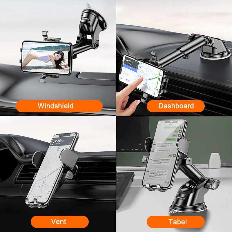 universal sucker car phone holder mount stand gps for iphone 12 11 pro xiaomi 11 huawei p40 samsung s30 in car cellphone holder free global shipping