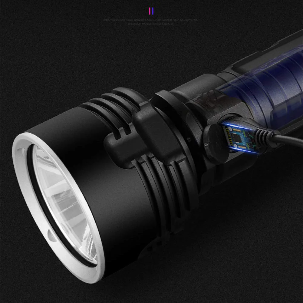 LED Powerful Flashlight Rechargeable Super Bright Long-range High-power Outdoor Home Searchlight JT-Drop Ship | Спорт и развлечения