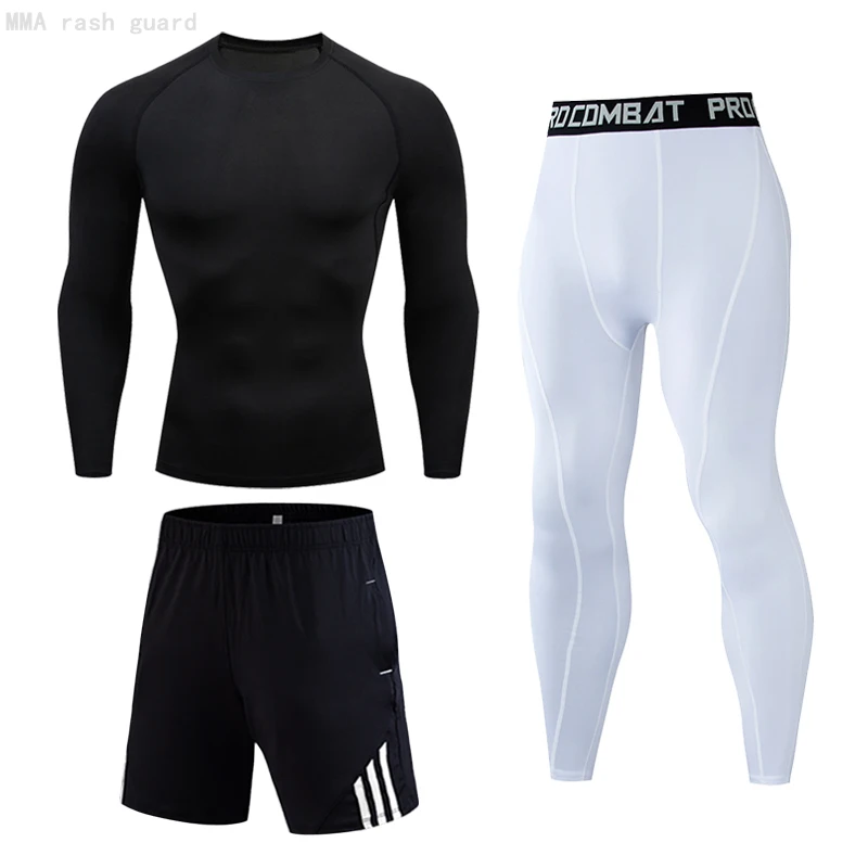 Костюм для бега Мужская одежда зимнее спортивное термобелье первого слоя