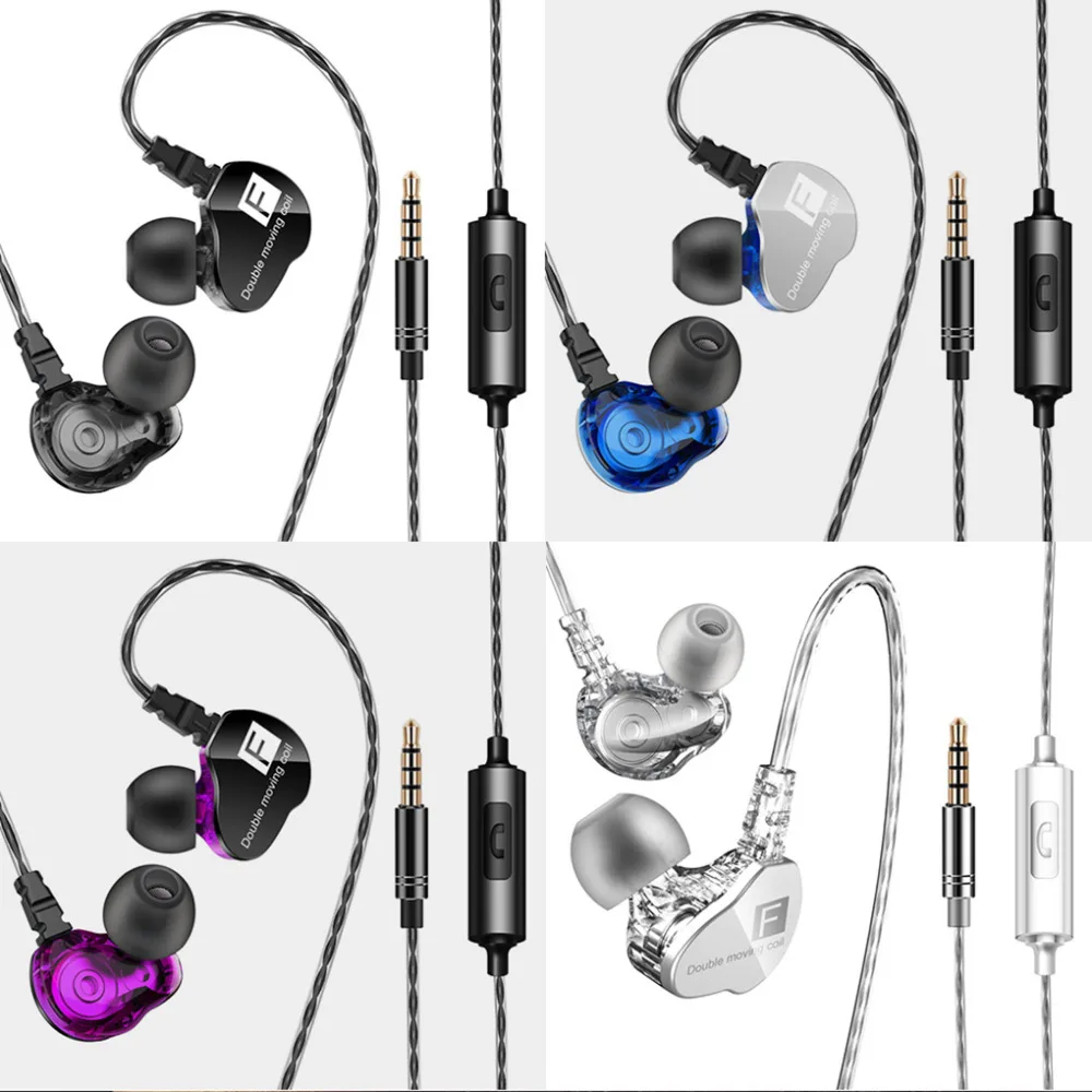 QKZ CK9 двойной блок привода в ухо наушник бас сабвуфер наушники HIFI DJ Monito бег спортивные наушники Прямая