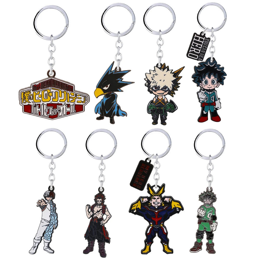 Эмалированный брелок для мужчин с героями мультфильмов My Hero Academy металлический