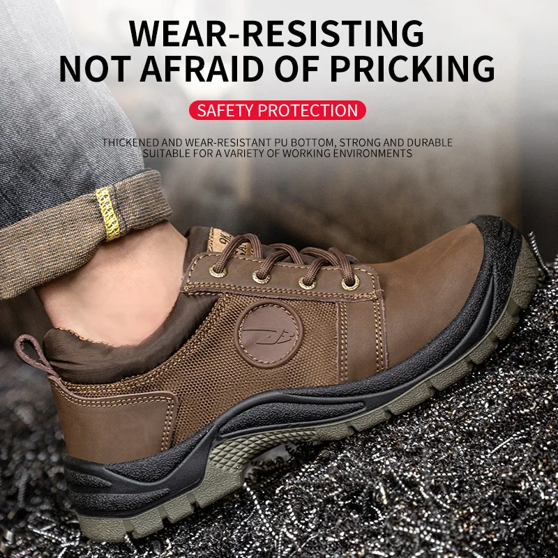 

Protective Safety Shoes Men Work Boots Steel Toe Shoe Work Sneakers For Men Footwear Spark-proof Welding Shoes Male Safety Boots