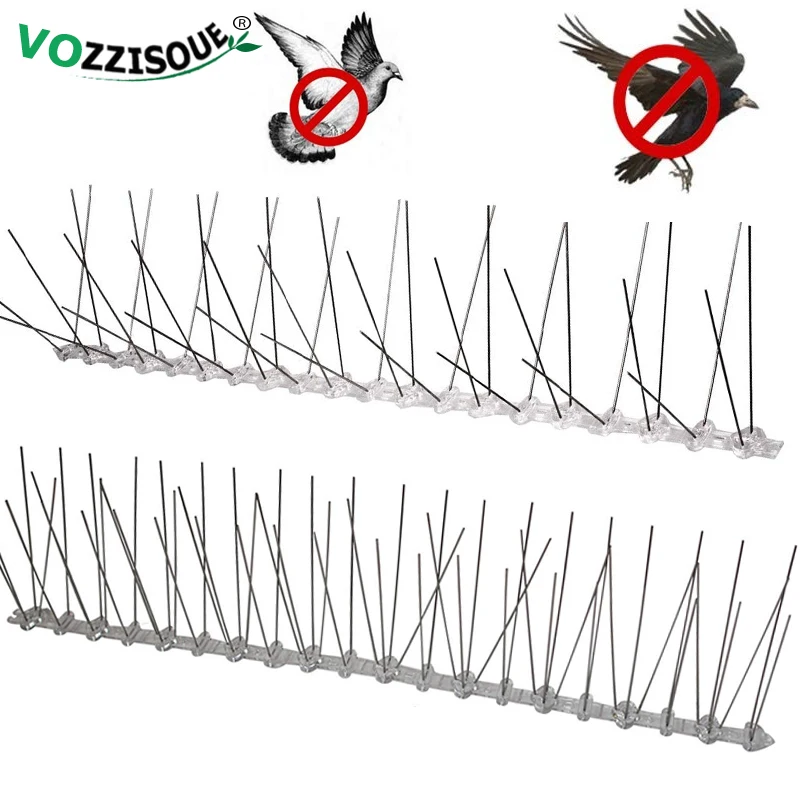 

Hot Sale Plastic Repeller Bird and Pigeon Spikes Deterrent Anti Bird Stainless Steel Spike Strip Bird Scarer Repeller for Pigeon