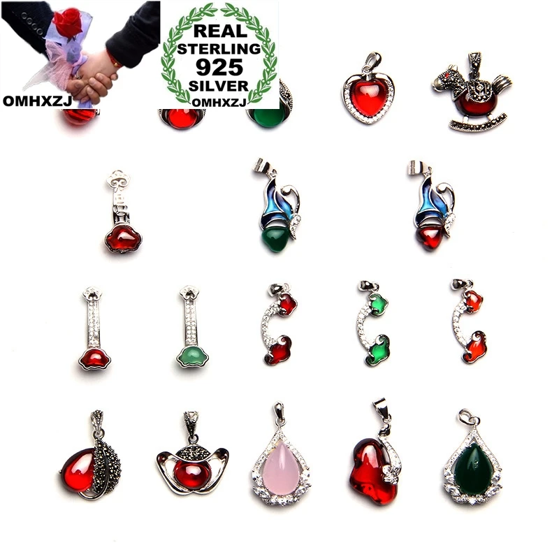 

OMHXZJ оптовая продажа ZB553 аксессуары для изготовления ювелирных изделий своими руками фурнитура для ожерелья из стерлингового серебра 925 про...