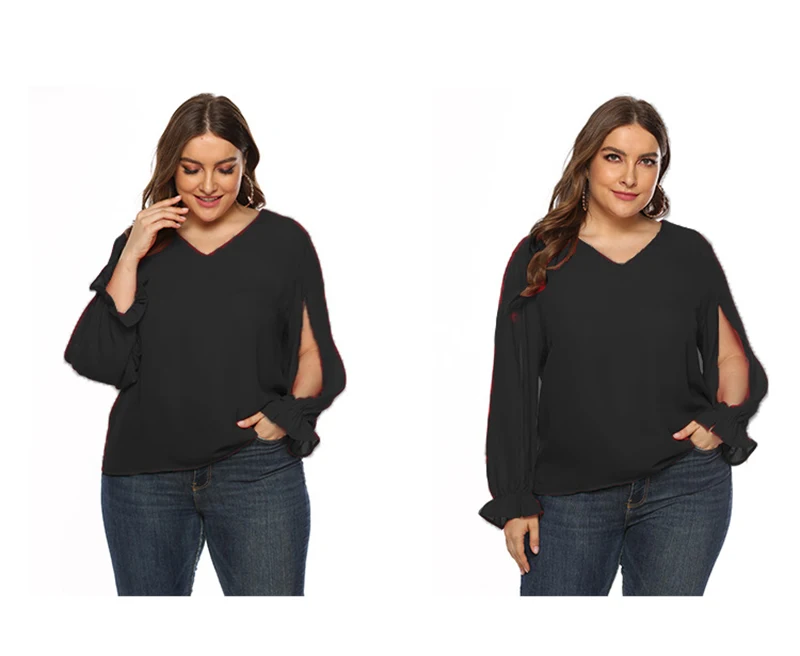 2020 летняя и осенняя Женская рубашка повседневная однотонная Свободная шифоновая