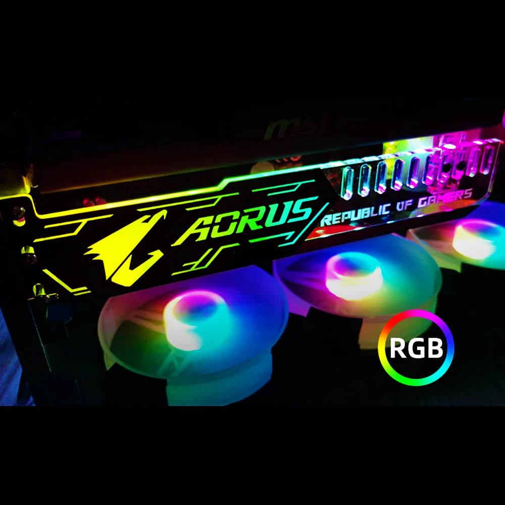 RGB25 RGB Графика карты Стенд с красочными светильник 5V Big4Pin поставить держатель для
