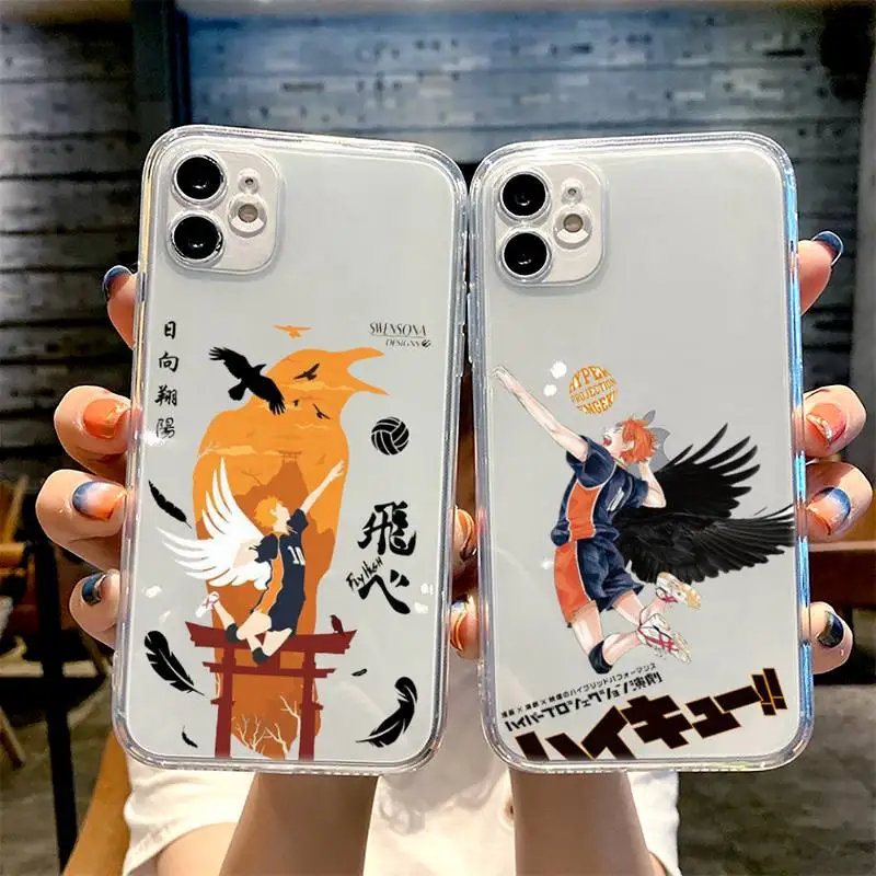 

Haikyuu Phone Case for iphone 11 12 13 pro mini xs max 6 6s 7 8 plus x xr transparent coque shell funda anime cartoon