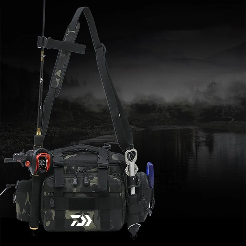 

Outdoor Fishing Tackle Tactical Multifunctional Waterproof Men Fishing Bag Travel Camping Multi-Purpose Crossbody Shoulder Bags