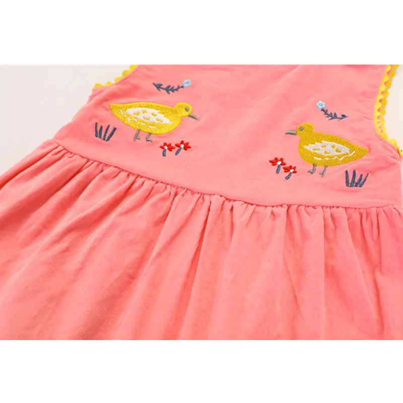 Детское вельветовое платье с вышивкой на возраст 1-6 лет | Детская одежда и обувь