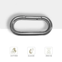 hq os01 oval shape 304 stainless steel spring snap hook carabiner quick link lock ring hook m5 m10 2pcslot